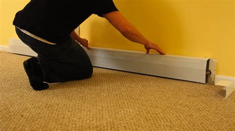 How To Remove Baseboard Heater Cover How to remove old and install baseboard heat replacement covers. - YouTube